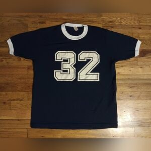 vintage football jersey t-shirt ringers 100% Polyester mesh